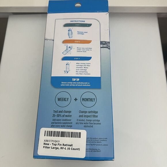 Top Fin Retreat RF-S Filter Cartridges 5 Month Supply Total Of 5 Filters READ - Picture 3 of 6
